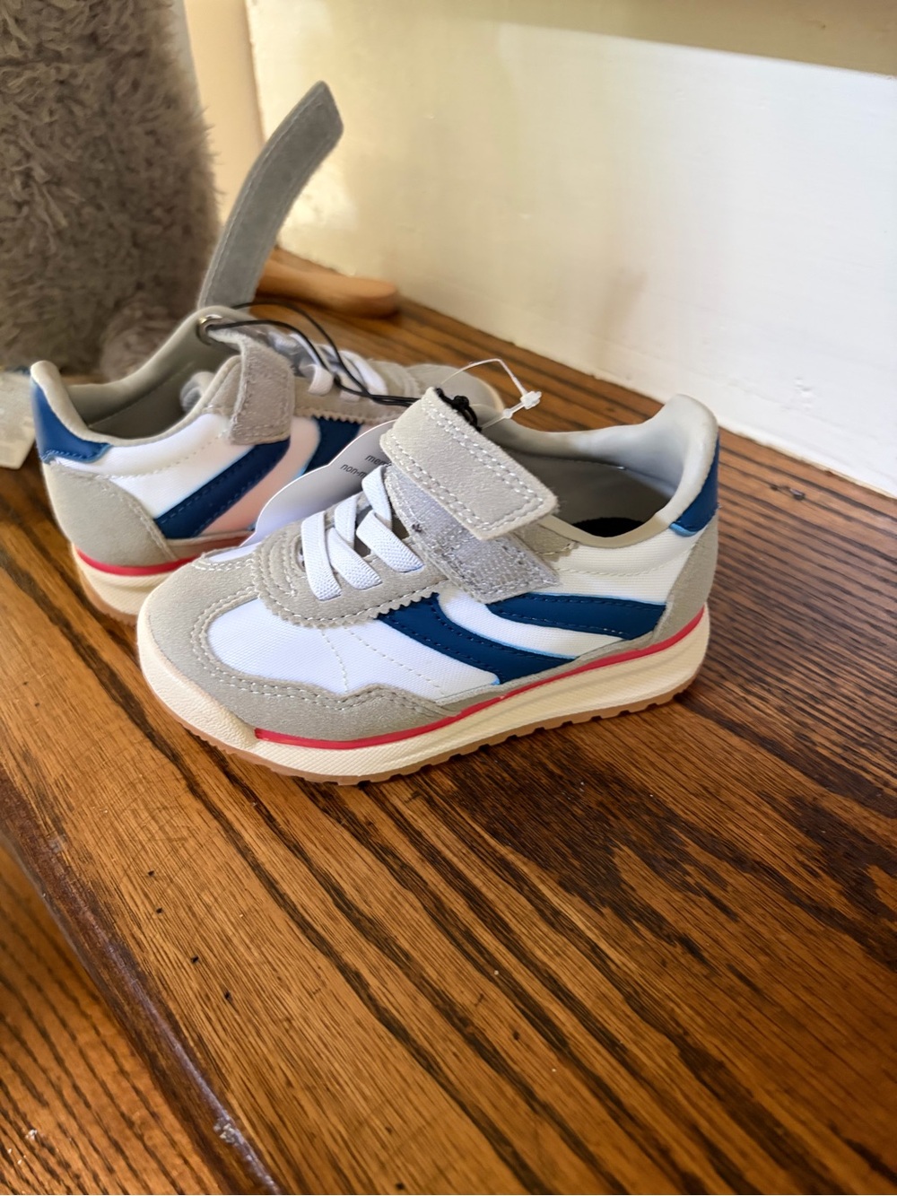 Toddler Kids Boys White Blue Red Sneakers Tennis Shoes